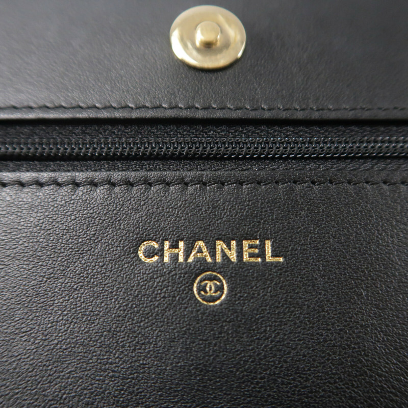 CHANEL 羊皮皮革WOC Wallet On Chain鏈帶肩背袋-6