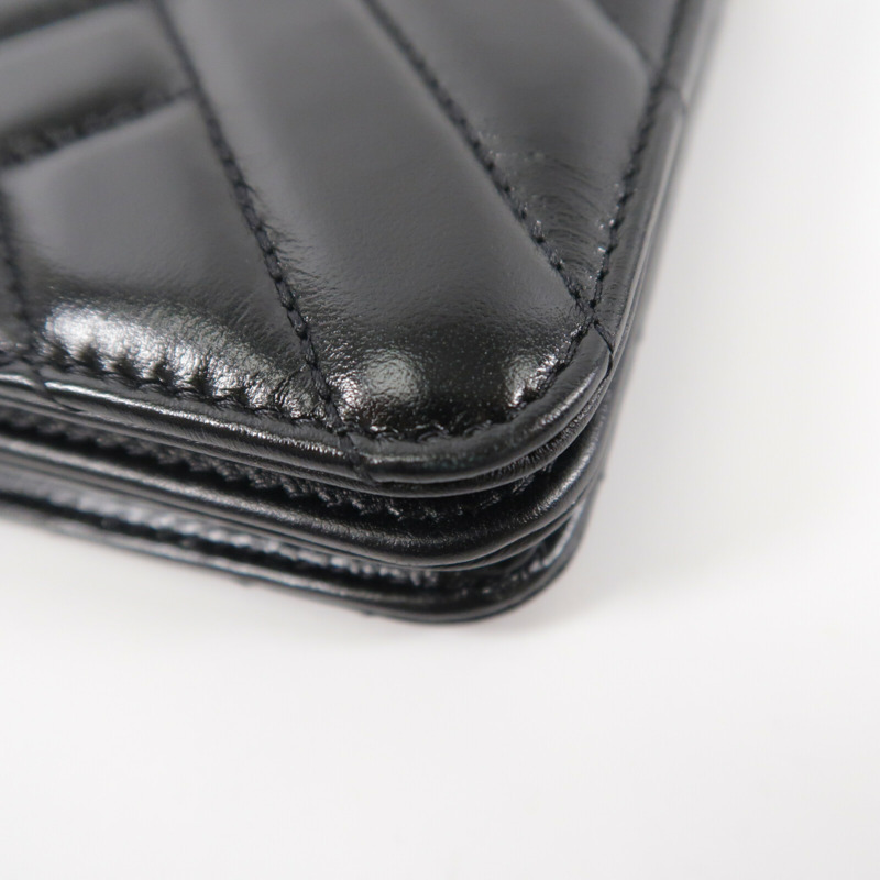 CHANEL 羊皮皮革WOC Wallet On Chain鏈帶肩背袋-10