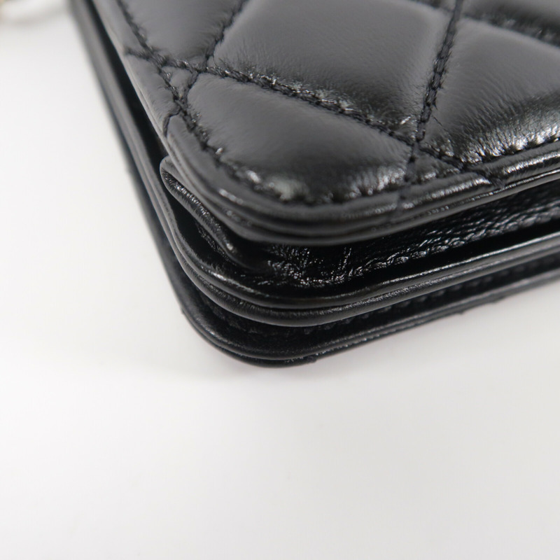CHANEL 羊皮皮革WOC Wallet On Chain鏈帶肩背袋-11