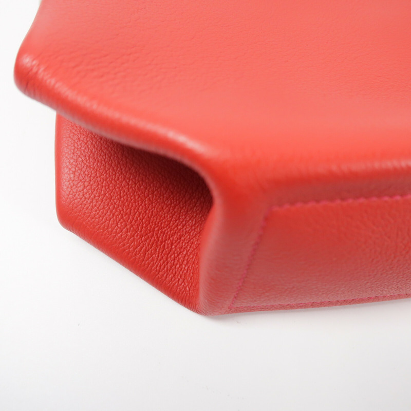 HERMES Evercolor皮革Opli 24肩背袋Rouge Casaque-11
