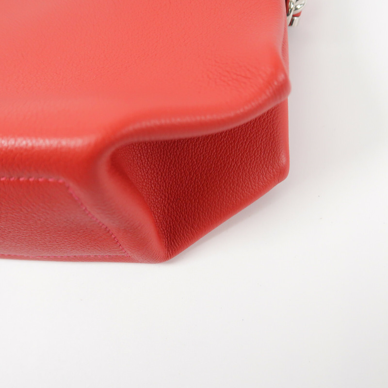 HERMES Evercolor皮革Opli 24肩背袋Rouge Casaque-12