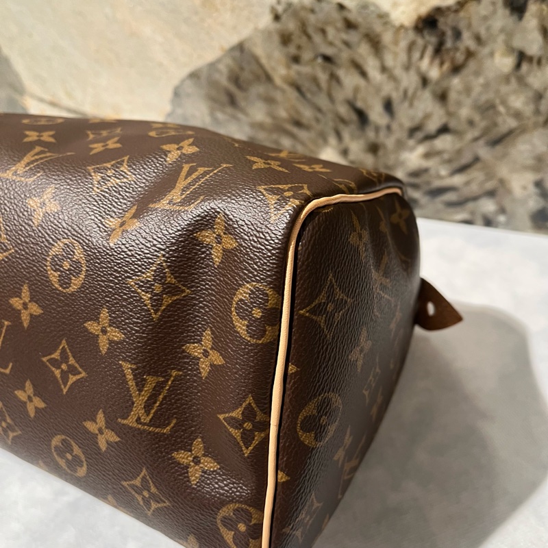 Louis Vuitton 咖啡色 Monogram Speedy 無背帶款-6