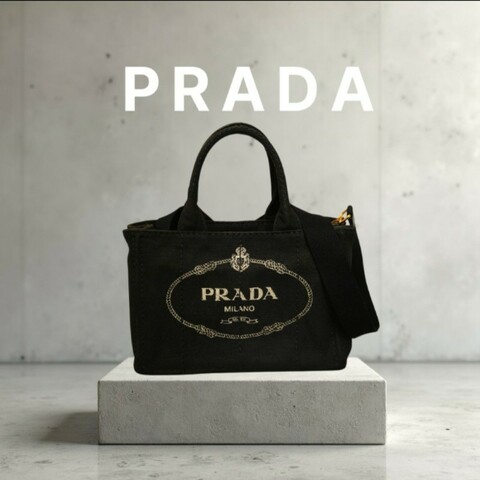 ❤️感恩月❤️折扣最後倒數至5/31‼️【8成新】㊣✨PRADA✨普拉達 黑灰色 牛仔布 兩用 手提包 肩背包 斜背包 /二手包/二手精品