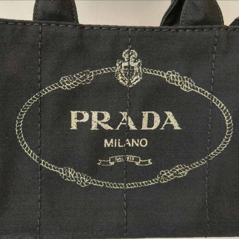 ❤️感恩月❤️折扣最後倒數至5/31‼️【8成新】㊣✨PRADA✨普拉達 黑灰色 牛仔布 兩用 手提包 肩背包 斜背包 /二手包/二手精品-14