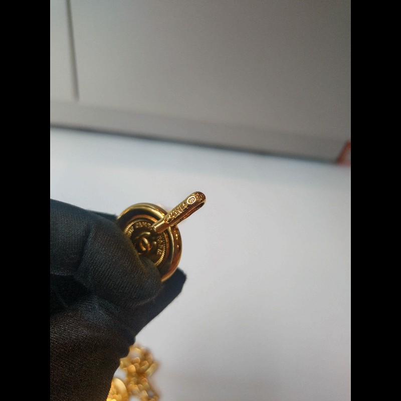 Chanel 金鍊金幣古董腰鍊/可當長項鍊用-8