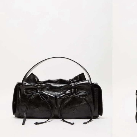 ACNE STUDIOS 黑色蝴蝶結腋下包