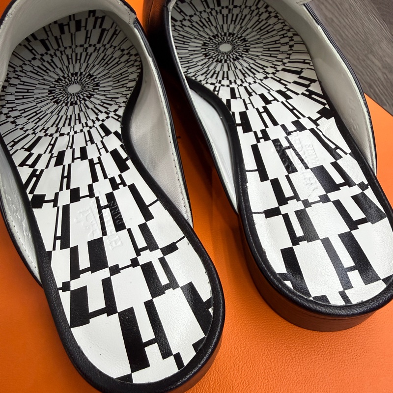 全新 Hermes 愛馬仕穆勒半拖鞋 黑色 35碼-7