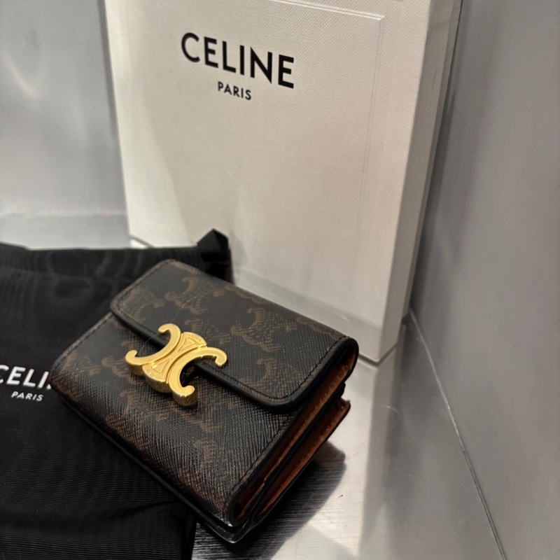 高價款錢包🌟Celine 三折短夾附零錢袋|Classic Trend CT精品|台北東區實體-0