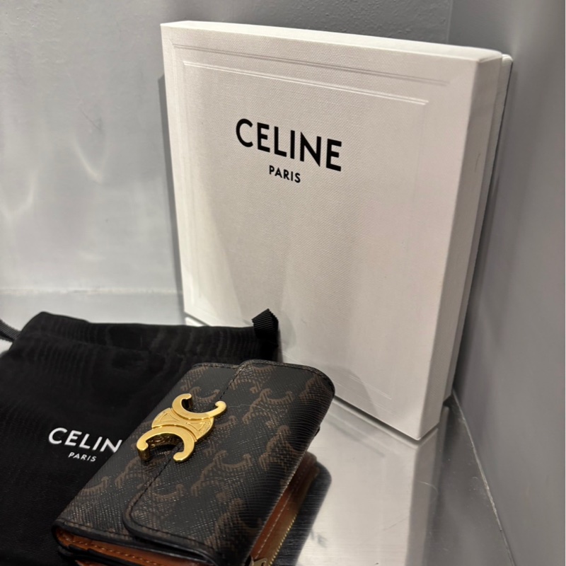 高價款錢包🌟Celine 三折短夾附零錢袋|Classic Trend CT精品|台北東區實體-1