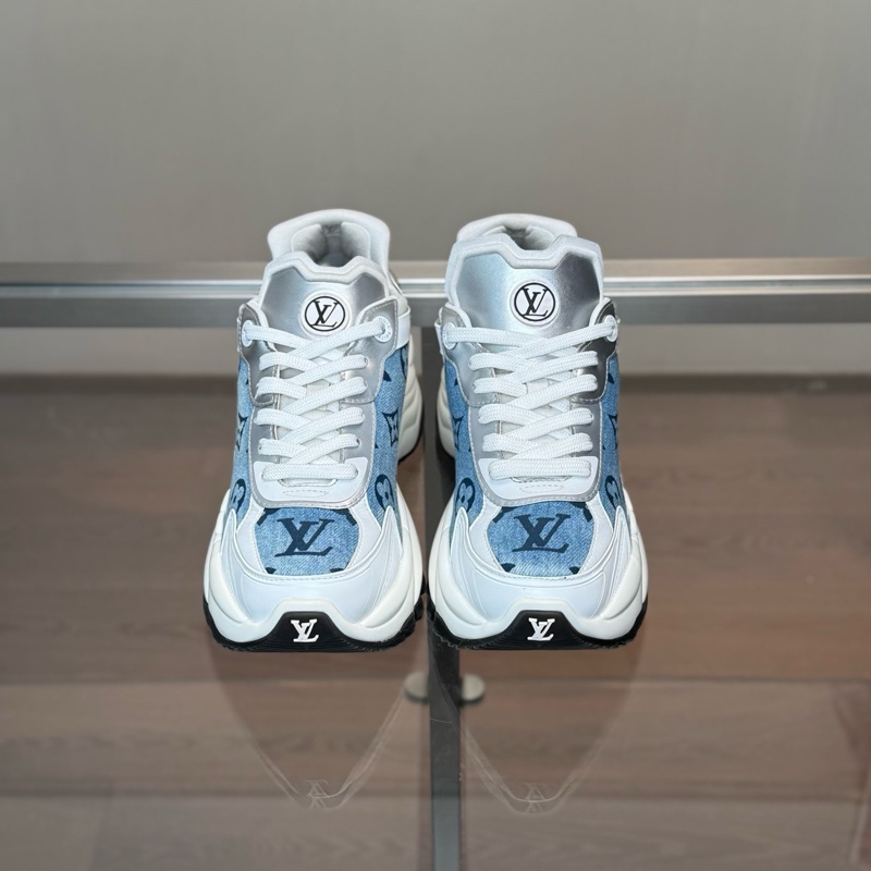 LV路易威登 LV Run 55 牛仔藍滿印LOGO老爹鞋 36碼-2