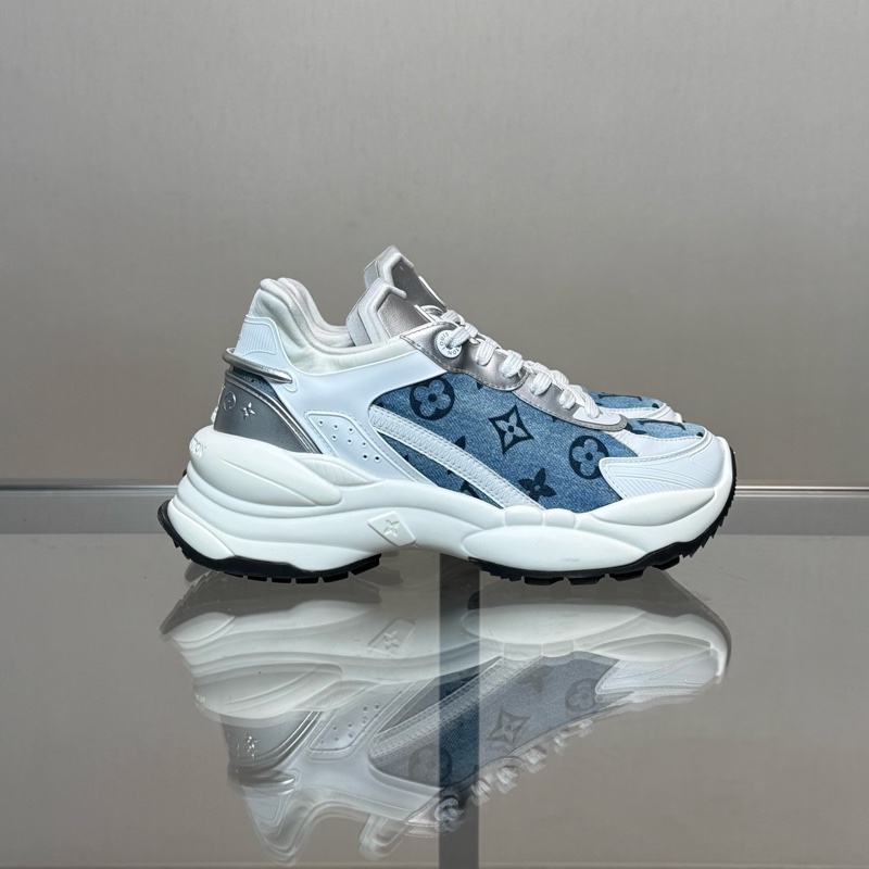 LV路易威登 LV Run 55 牛仔藍滿印LOGO老爹鞋 36碼-3