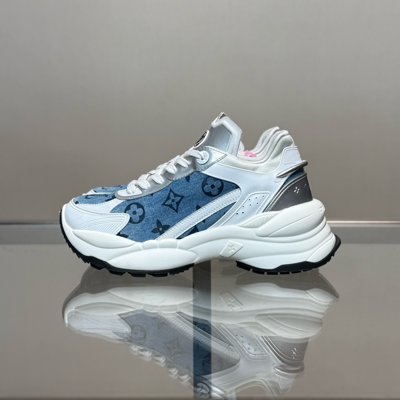LV路易威登 LV Run 55 牛仔藍滿印LOGO老爹鞋 36碼-5
