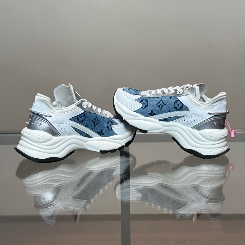 LV路易威登 LV Run 55 牛仔藍滿印LOGO老爹鞋 36碼-6