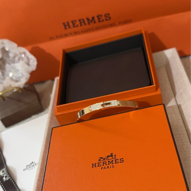 Hermes Kelly半鑽手環 Rose Gold玫瑰金 尺寸SH-1