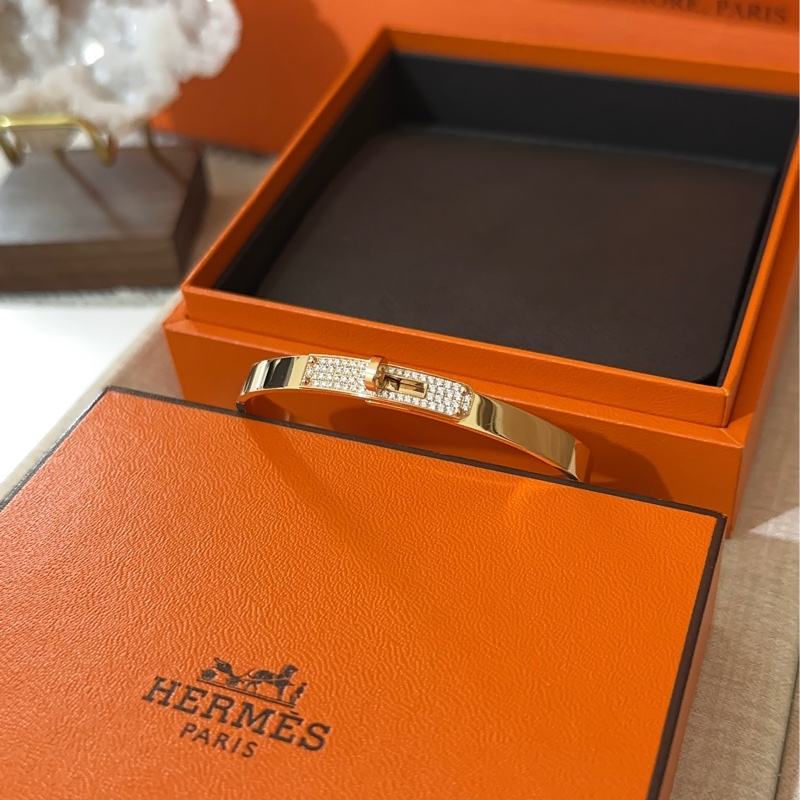 Hermes Kelly半鑽手環 Rose Gold玫瑰金 尺寸SH-5