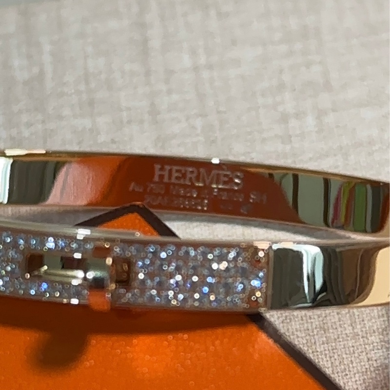 Hermes Kelly半鑽手環 Rose Gold玫瑰金 尺寸SH-11
