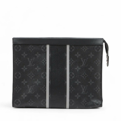 路易威登 Monogram Eclipse Pochette Voyage M64440 第二包皮革男士