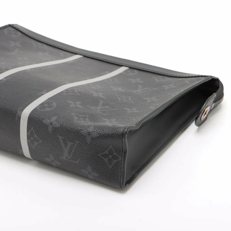 路易威登 Monogram Eclipse Pochette Voyage M64440 第二包皮革男士-2