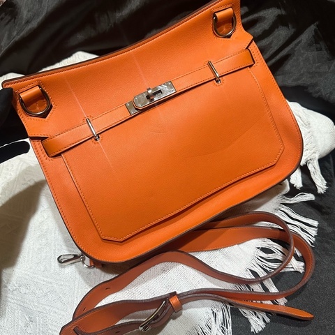 Hermès 愛馬仕吉普賽28 橘色 框o刻 附件 肩帶