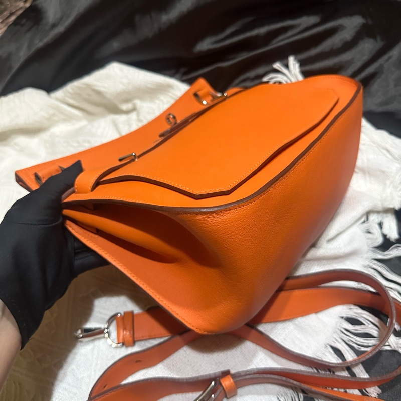Hermès 愛馬仕吉普賽28 橘色 框o刻 附件 肩帶-1
