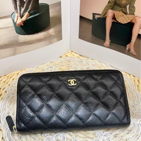 Chanel 荔枝牛皮長夾