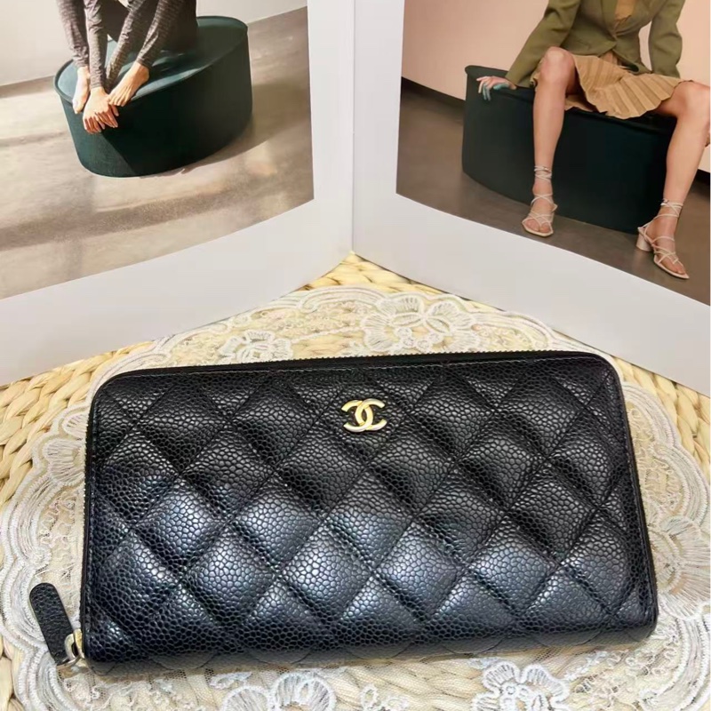 Chanel 荔枝牛皮長夾-0