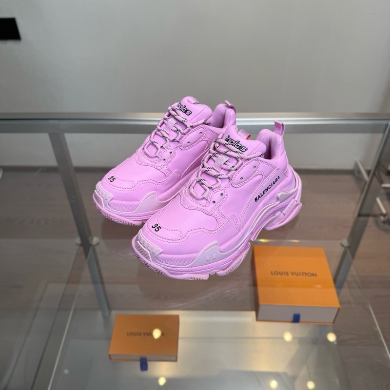 巴黎世家Balenciaga Triples 粉色老爹鞋 35碼-0