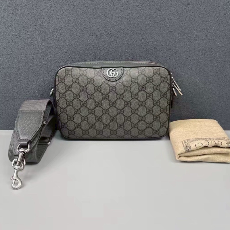GUCCI古灰色老花Ophidia系列單肩斜挎包🌍-11