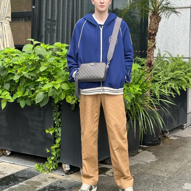 GUCCI古灰色老花Ophidia系列單肩斜挎包🌍-21