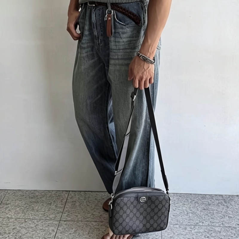 GUCCI古灰色老花Ophidia系列單肩斜挎包🌍-26