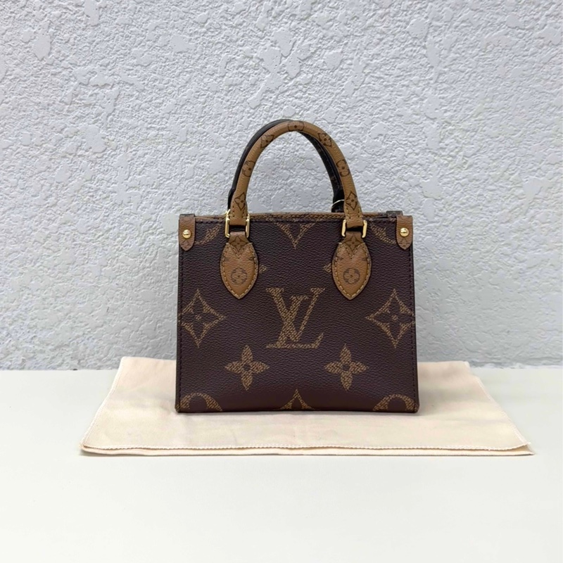 全🆕 路易威登LV onthego bb 老花 托特包手提包斜挎包 芯片款 金扣 💛正品-1