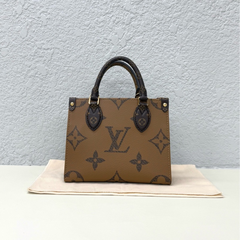 全🆕 路易威登LV onthego bb 老花 托特包手提包斜挎包 芯片款 金扣 💛正品-2