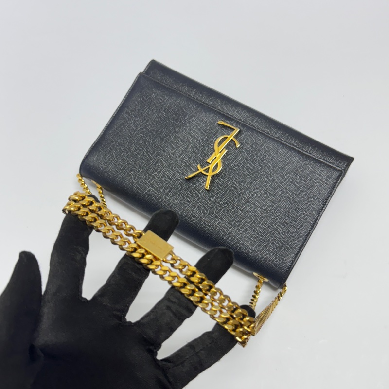 【極新🎁】 YSL KATE 聖羅蘭 黑金肩背包 專櫃最新款 (專櫃73,700)-8