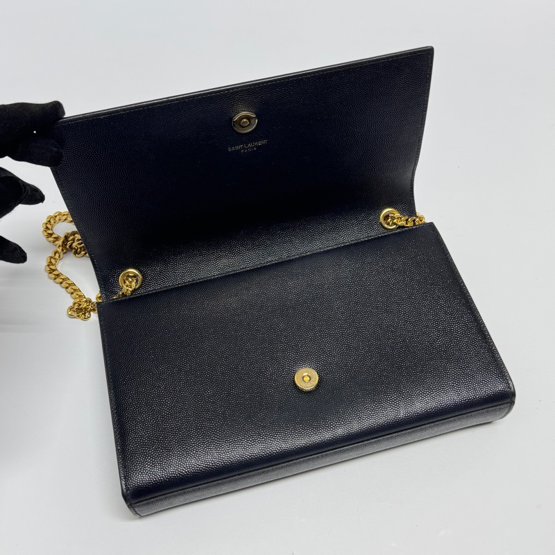 【極新🎁】 YSL KATE 聖羅蘭 黑金肩背包 專櫃最新款 (專櫃73,700)-9
