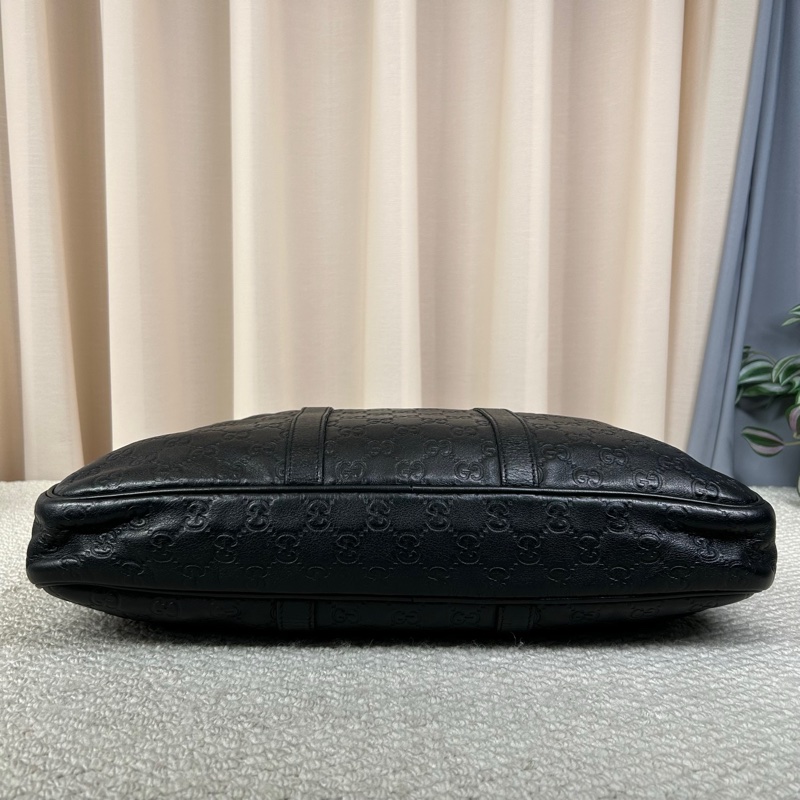 古馳Gucci黑色壓紋公文包-2
