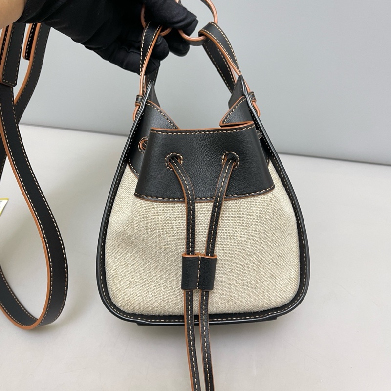 🌷甜價出售！Loewe 羅意威 Hammock 帆布拼皮 拼色吊床包 迷你mini-2