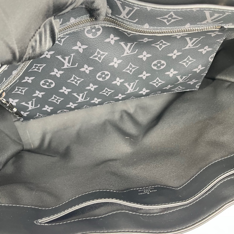 LV路易威登 98新 芯片款 GRAND SAC 男士黑色老花拼皮tote手提公文包-5