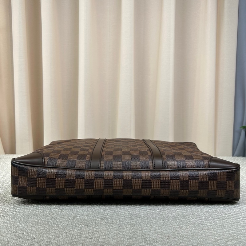 LV路易威登棕色棋盤格手提公文包-4