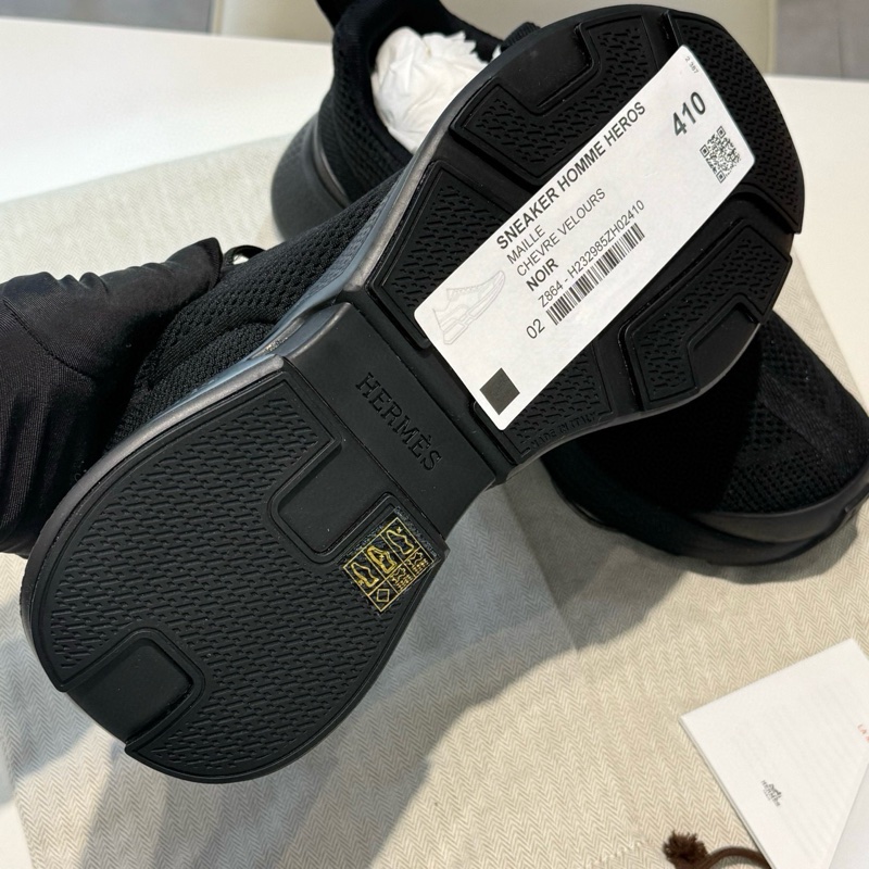 全新Hermès 愛馬仕 Heros 運動鞋 黑色 41碼  配件塵袋鞋帶-2