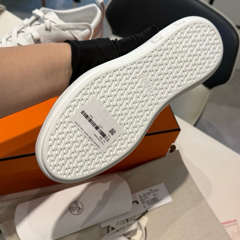 全新 Hermès 愛馬仕happy小白鞋 36碼 盒子塵袋鞋-2