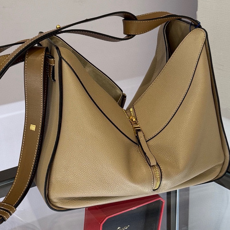 Loewe羅意威 Hammock吊床包 大象灰 沙色 有個內膽。-0