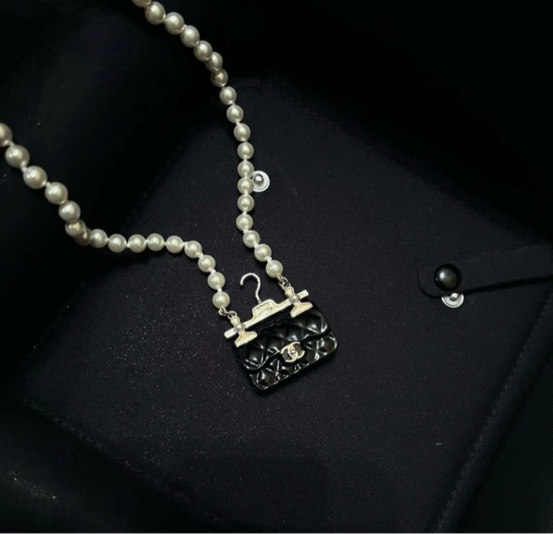 99新 Chanel 香奈兒 23C CF包包珍珠 choker項鍊-2