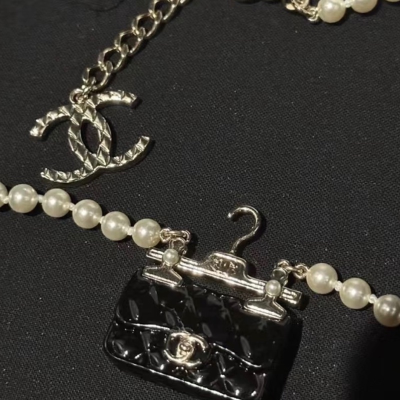 99新 Chanel 香奈兒 23C CF包包珍珠 choker項鍊-4