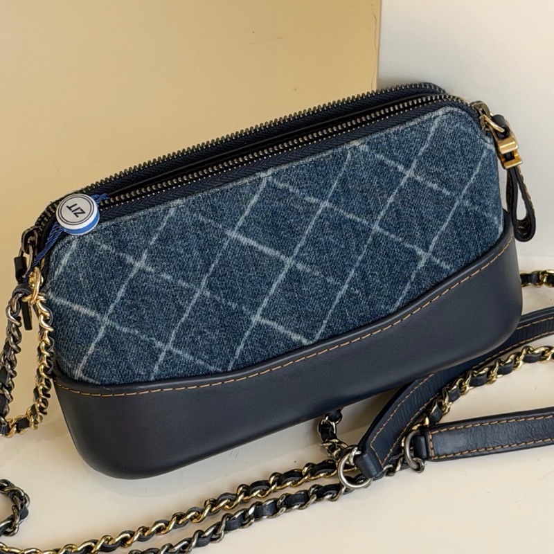 CHANEL 香奈兒 流浪mini 丹寧牛仔 25開   配件塵袋-0