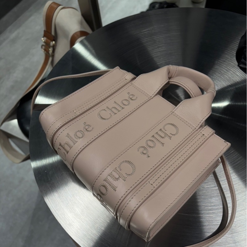 高價款全皮革🌟Chloe Woody 迷你 托特袋 粉色|Classic Trend CT精品|台北東區實體-2