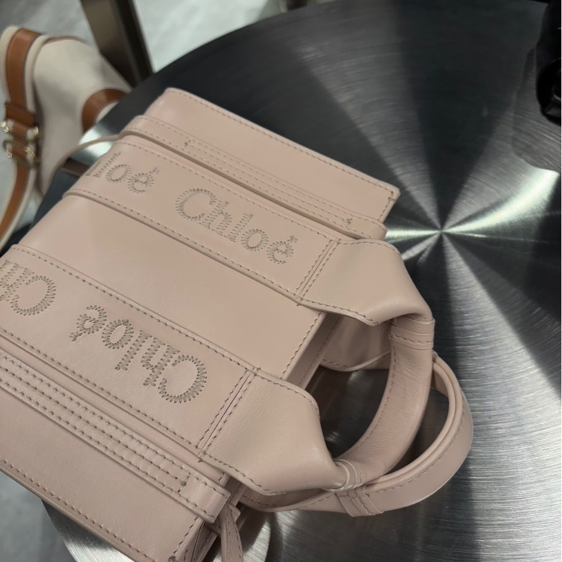 高價款全皮革🌟Chloe Woody 迷你 托特袋 粉色|Classic Trend CT精品|台北東區實體-4
