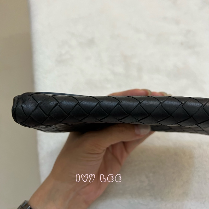 BOTTEGA VENETA 黑色 經典 編織長夾 正品 二手精品-22