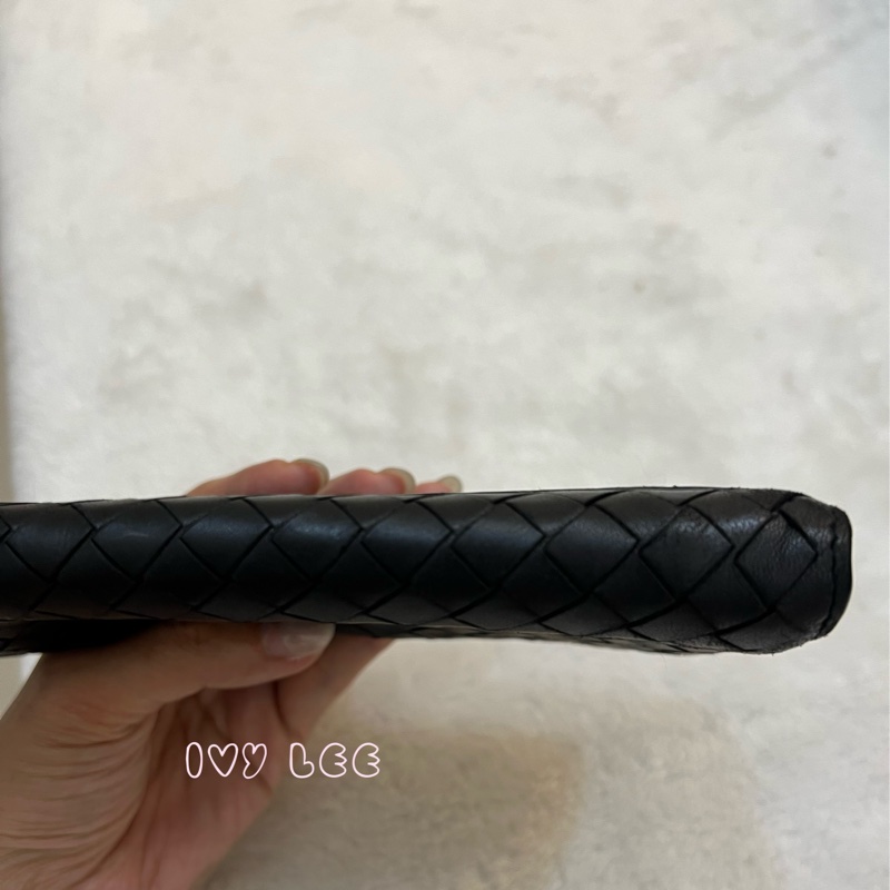 BOTTEGA VENETA 黑色 經典 編織長夾 正品 二手精品-23