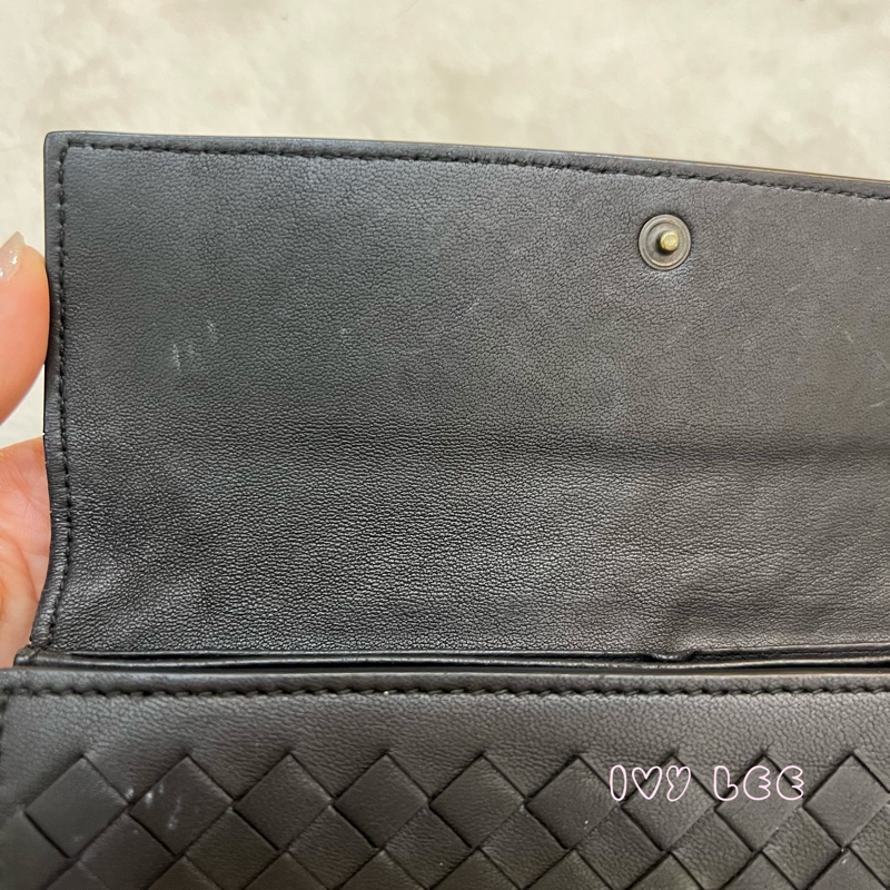 BOTTEGA VENETA 黑色 經典 編織長夾 正品 二手精品-25