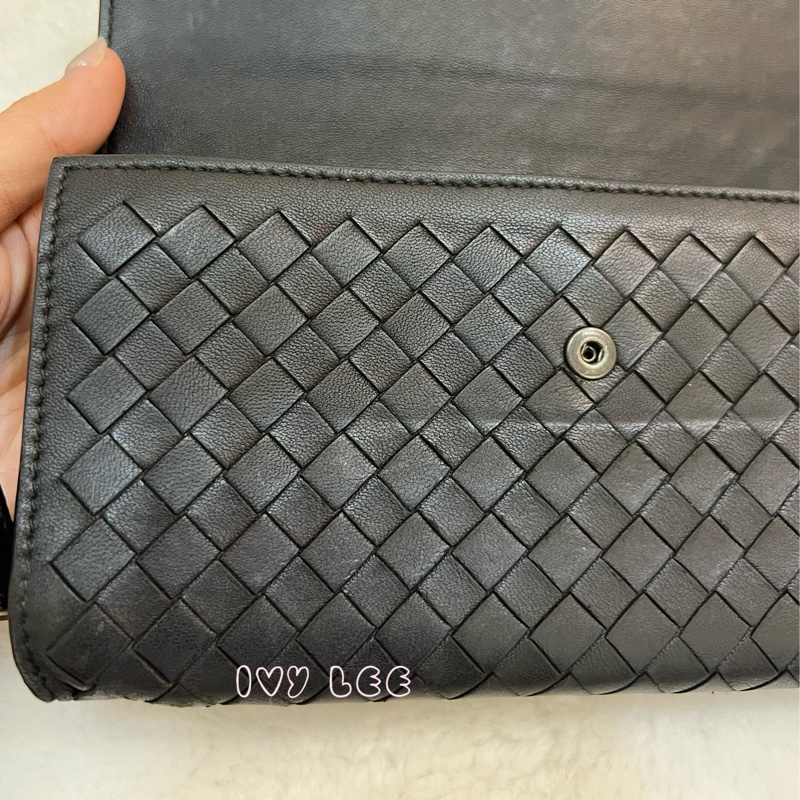 BOTTEGA VENETA 黑色 經典 編織長夾 正品 二手精品-26